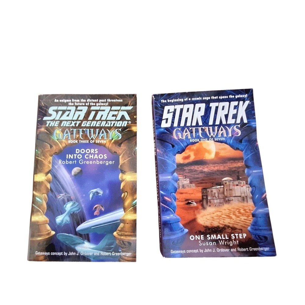 Star Trek Gateways Book 1 & 3 One Small Step Doors Into Chaos Paperback Set